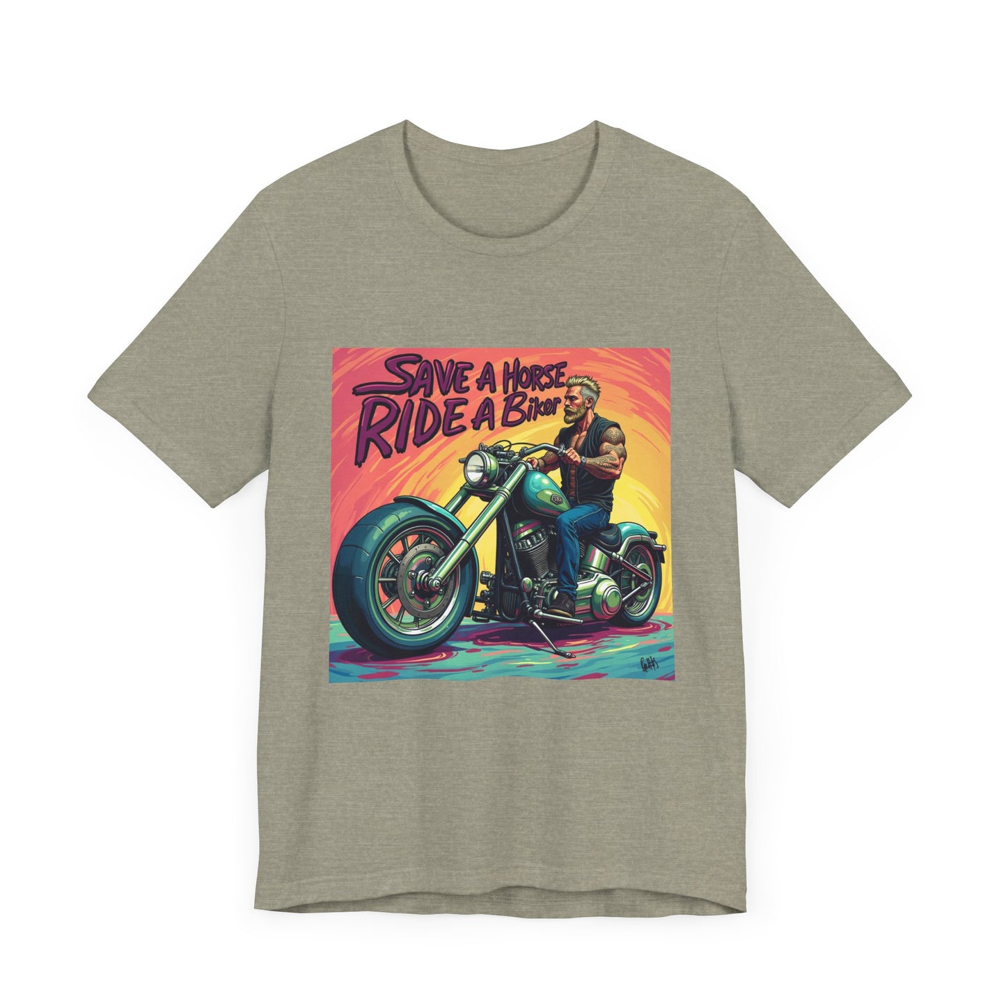 Save a Horse Ride a Biker Tee 3