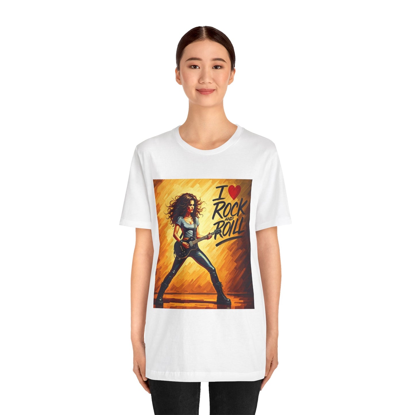 I Love Rock and Roll  Abstract T-Shirt