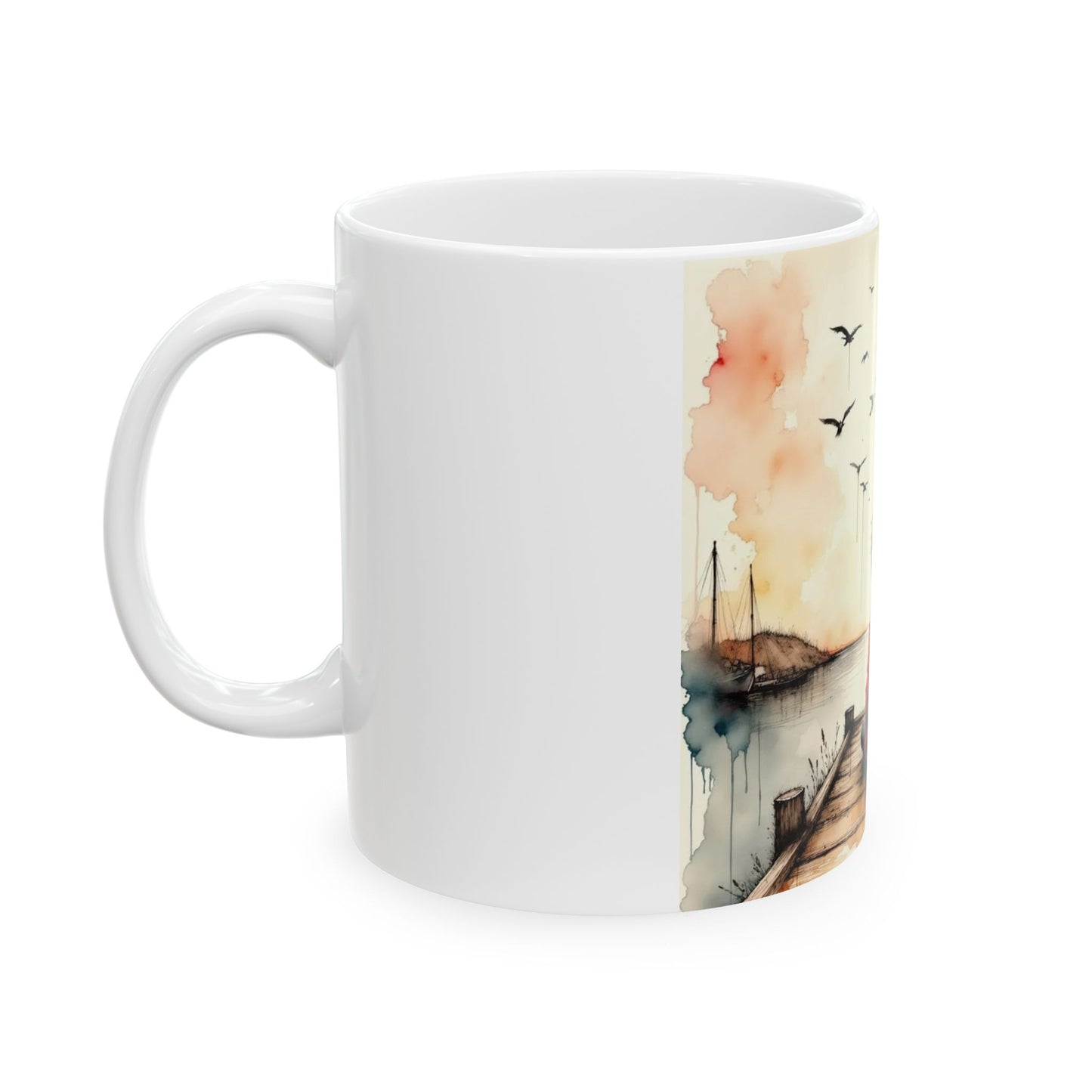 Boy on a Pier Ceramic Mug (11oz, 15oz)
