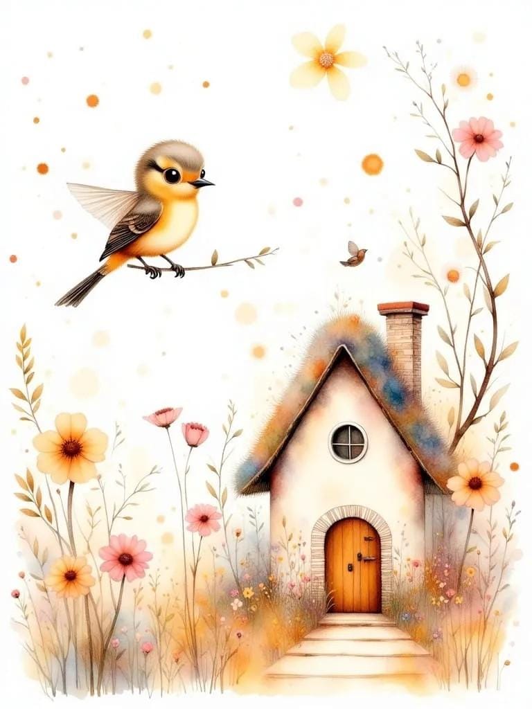 Bird House -PNG Download to make Pictures, posters, T-shirts, Tumblers, Mugs