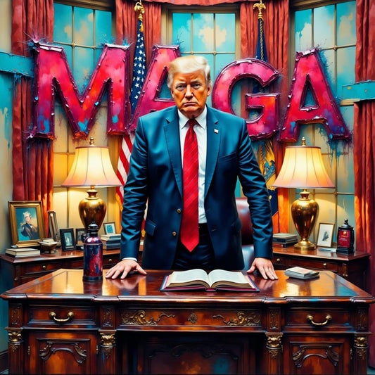 Trump in Oval Office MAGA-PNG Download to make Pictures, posters, T-shirts, Tumblers, Mugs