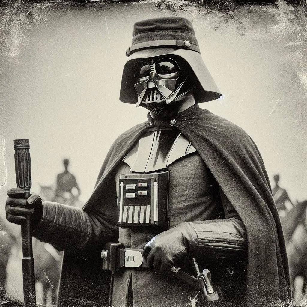 Civil War Darth Vader Antique Art-PNG Download to make Pictures, posters, T-shirts, Tumblers, Mugs