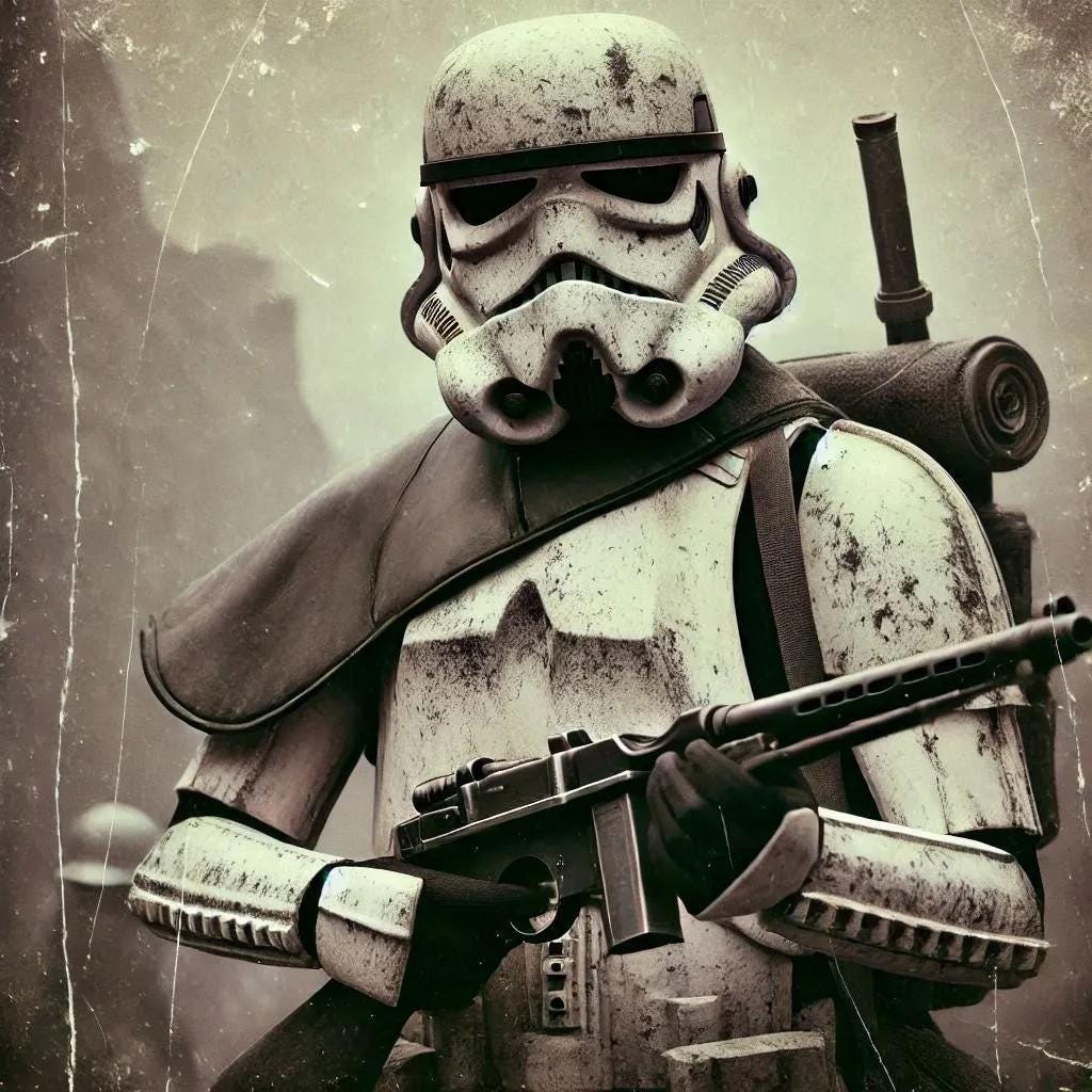 WW2Star Wars Stormtrooper Antique Art-PNG Download to make Pictures, posters, T-shirts, Tumblers, Mugs