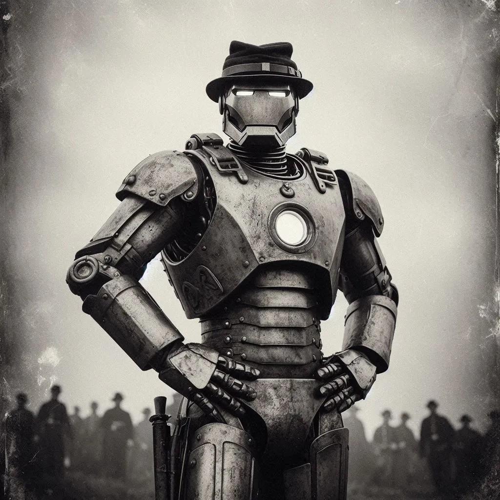 Civil War Iron Man Antique Art-PNG Download to make Pictures, posters, T-shirts, Tumblers, Mugs