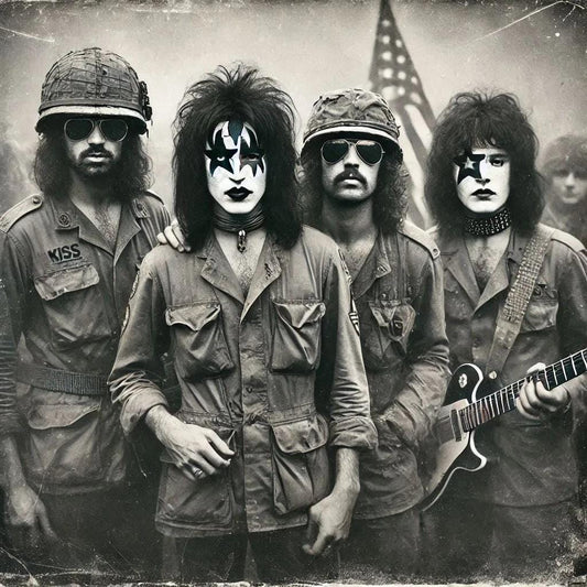 Kiss Band Vietnam War Musician Antique Art-PNG Download to make Pictures, posters, T-shirts, Tumblers, Mugs