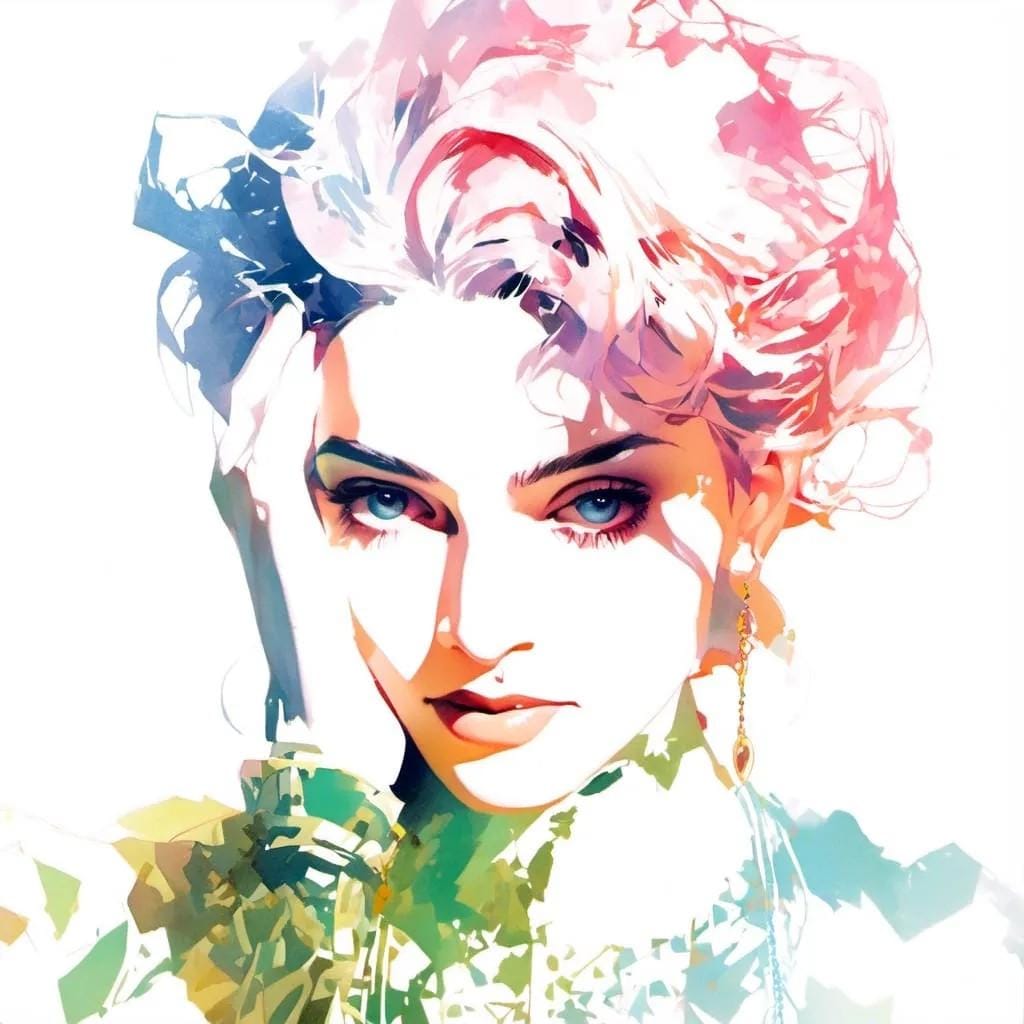 Madonna Abstract Musician Art-PNG Download to make Pictures, posters, T-shirts, Tumblers, Mugs