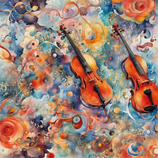 Violin Abstract Musician Art-PNG Download to make Pictures, posters, T-shirts, Tumblers, Mugs