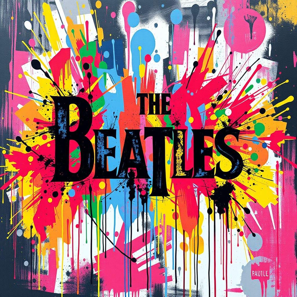 5 Beatles Logos Rock and Roll Abstract Musician Art-PNG Download to make Pictures, posters, T-shirts, Tumblers, Mugs