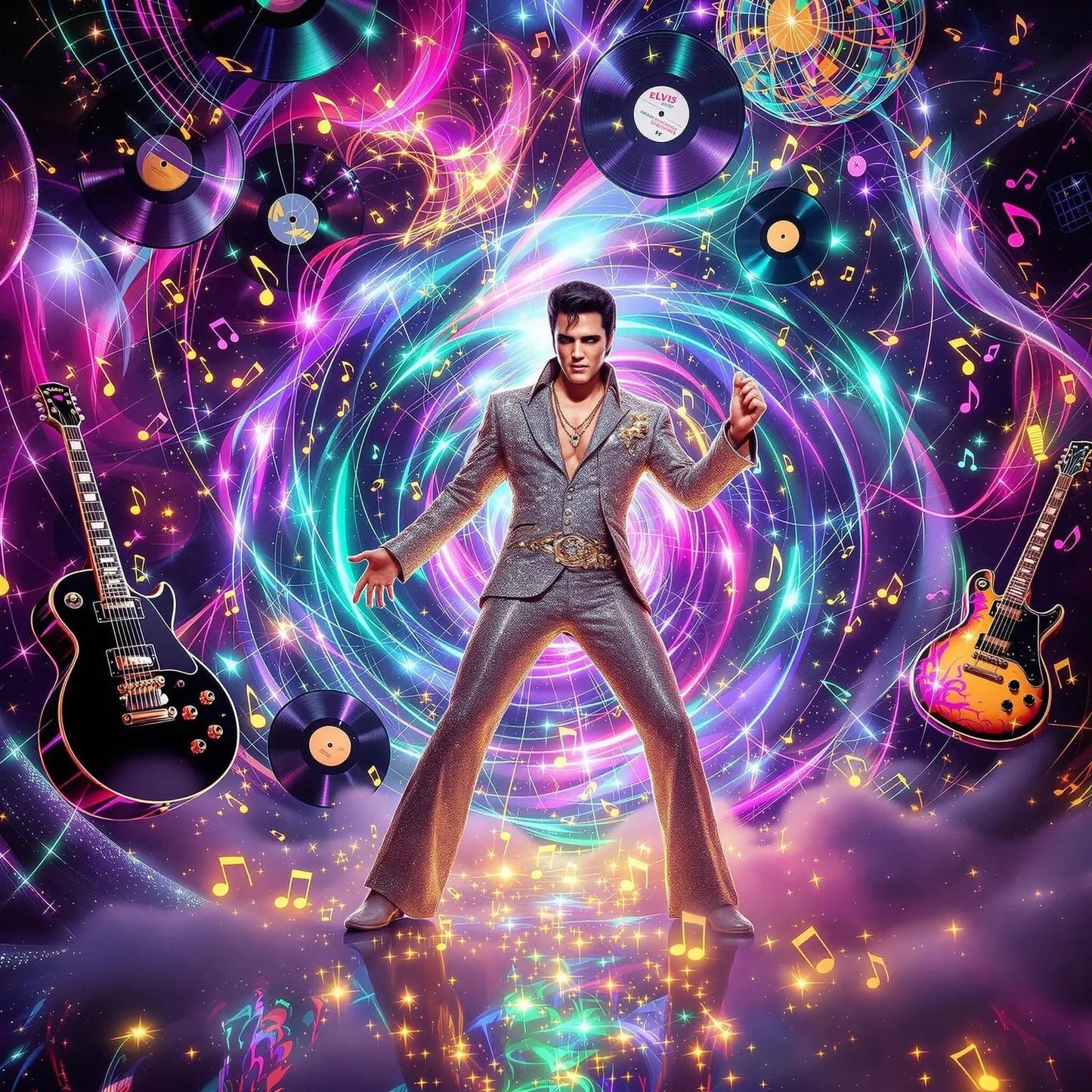 Elvis Presley King of Pop Star Abstract Musician Art-PNG Download to make Pictures, posters, T-shirts, Tumblers, Mugs