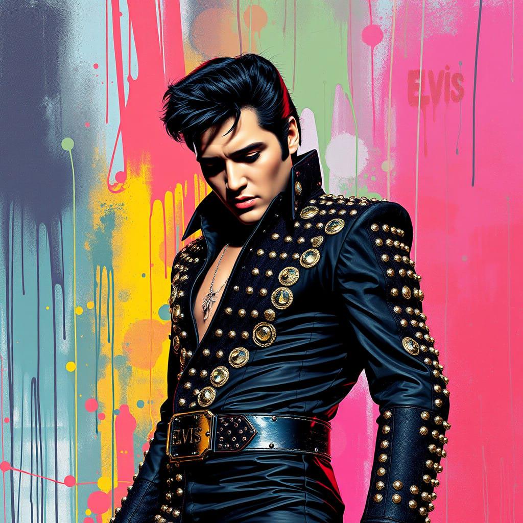 Elvis Presley King of Pop Star Abstract Musician Art-PNG Download to make Pictures, posters, T-shirts, Tumblers, Mugs