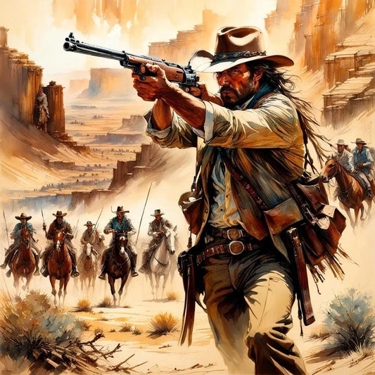 Old West Cowboys Art -PNG Download to make Pictures, posters, T-shirts, Tumblers, Mugs