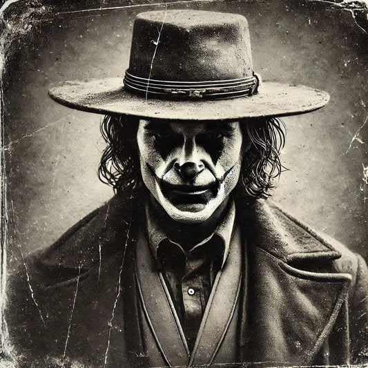 Old West Joker Antique Art-PNG Download to make Pictures, posters, T-shirts, Tumblers, Mugs