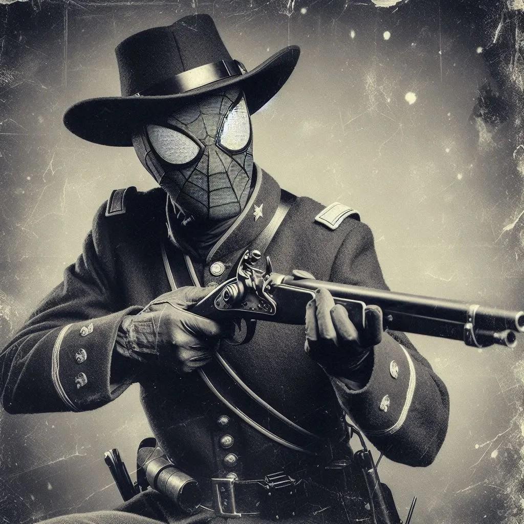 Civil War Spiderman Antique Art-PNG Download to make Pictures, posters, T-shirts, Tumblers, Mugs