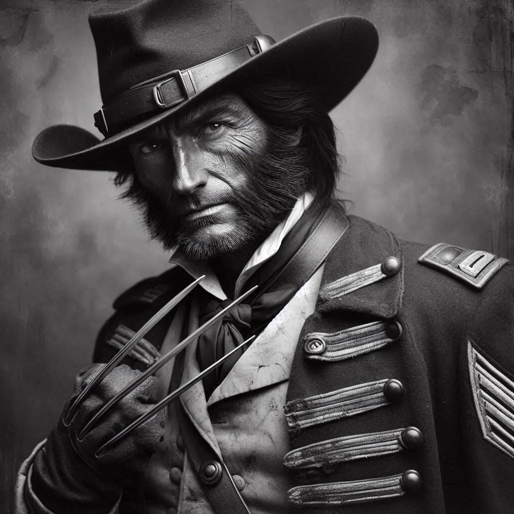 Civil War Wolverine Antique Art-PNG Download to make Pictures, posters, T-shirts, Tumblers, Mugs