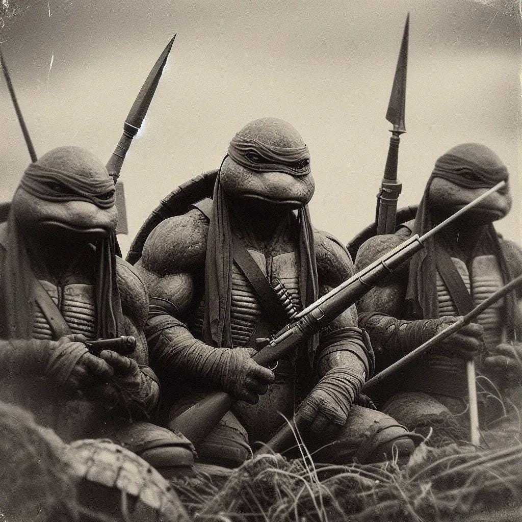 Ninja Turtles Antique Art-PNG Download to make Pictures, posters, T-shirts, Tumblers, Mugs