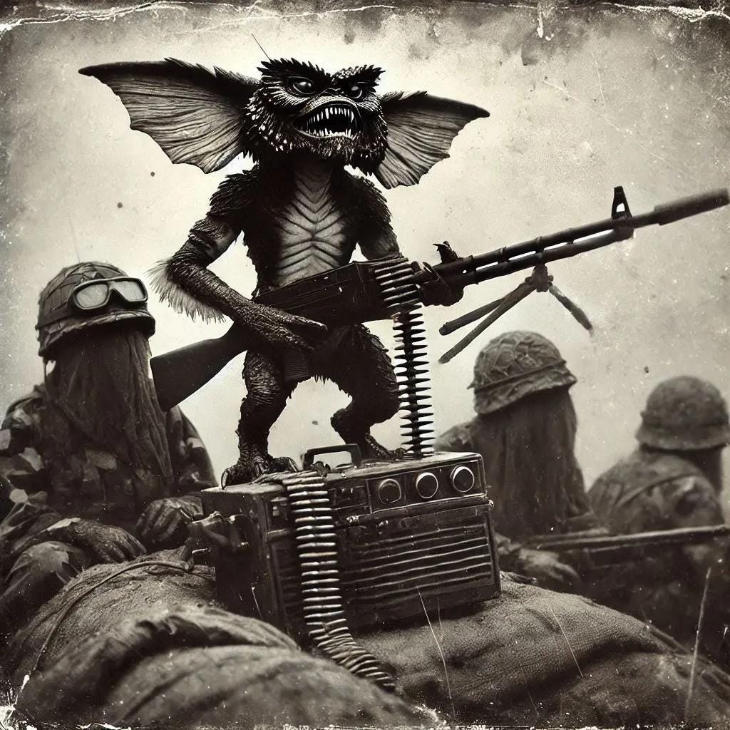 Vietnam War Gremlin Antique Art-PNG Download to make Pictures, posters, T-shirts, Tumblers, Mugs