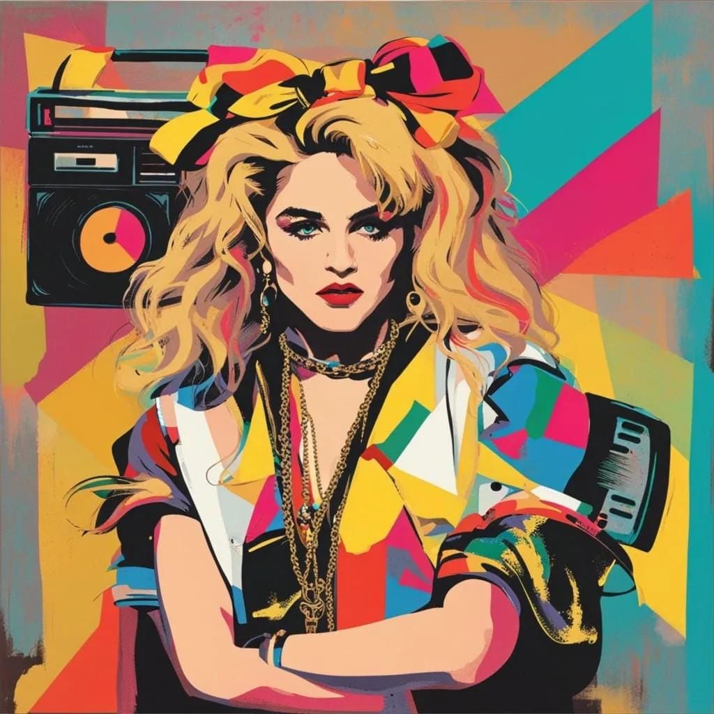 Madonna Abstract Musician Art-PNG Download to make Pictures, posters, T-shirts, Tumblers, Mugs