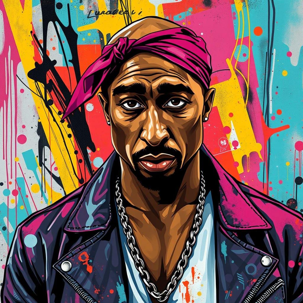 Tupac Rapper Abstract Musician Art-PNG Download to make Pictures, posters, T-shirts, Tumblers, Mugs