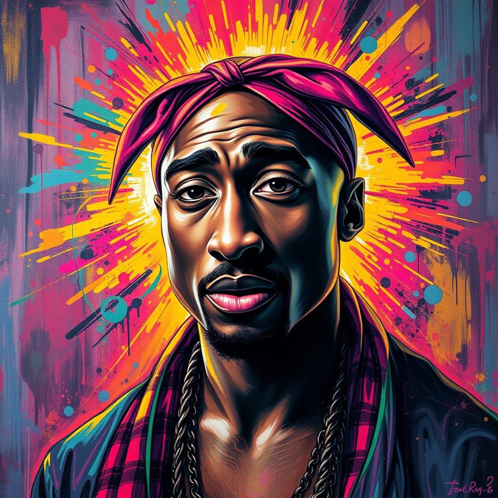 Tupac Rapper Abstract Musician Art-PNG Download to make Pictures, posters, T-shirts, Tumblers, Mugs