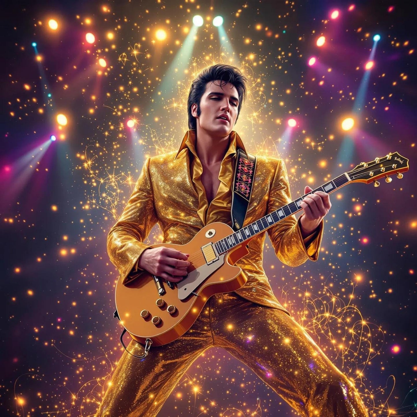 Elvis Presley King of Pop Star Abstract Musician Art-PNG Download to make Pictures, posters, T-shirts, Tumblers, Mugs