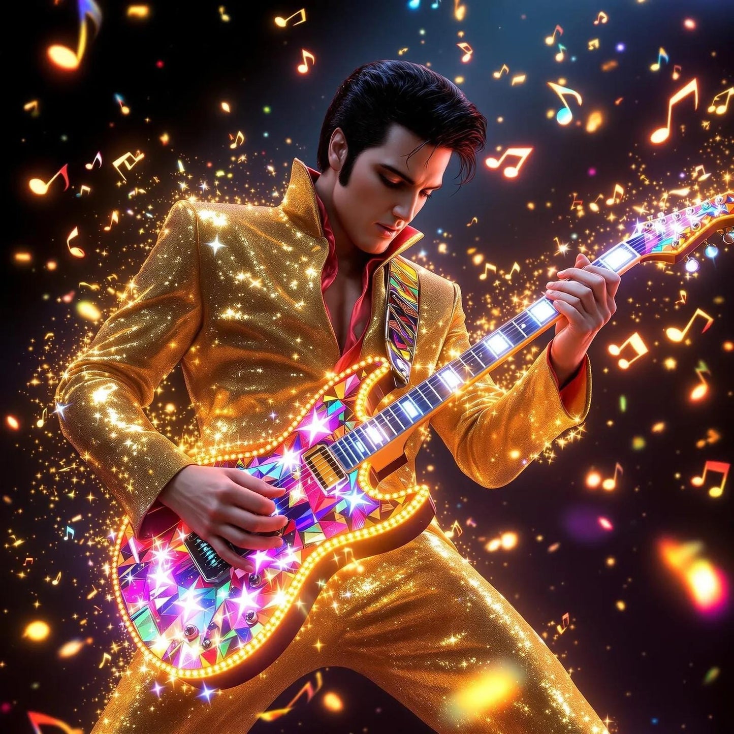 Elvis Presley King of Pop Star Abstract Musician Art-PNG Download to make Pictures, posters, T-shirts, Tumblers, Mugs