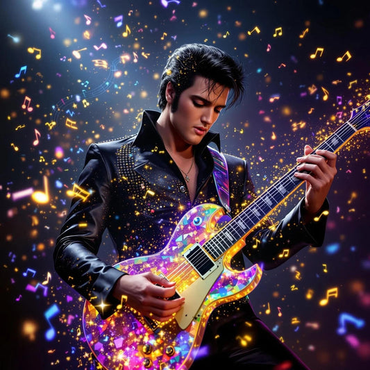 Elvis Presley King of Pop Star Abstract Musician Art-PNG Download to make Pictures, posters, T-shirts, Tumblers, Mugs