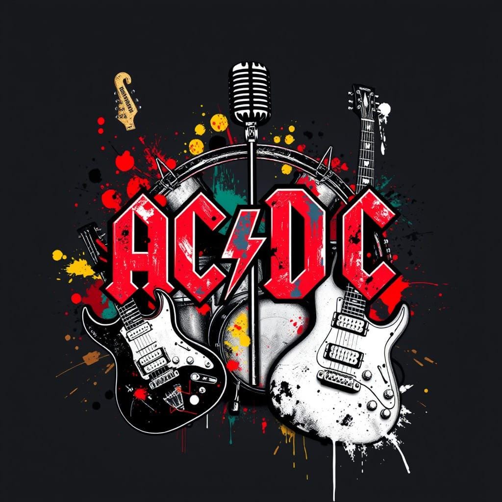 5 AC/DC Angus Young, Logo, Rock and Roll Abstract Musician Art-PNG Download to make Pictures, posters, T-shirts, Tumblers, Mugs