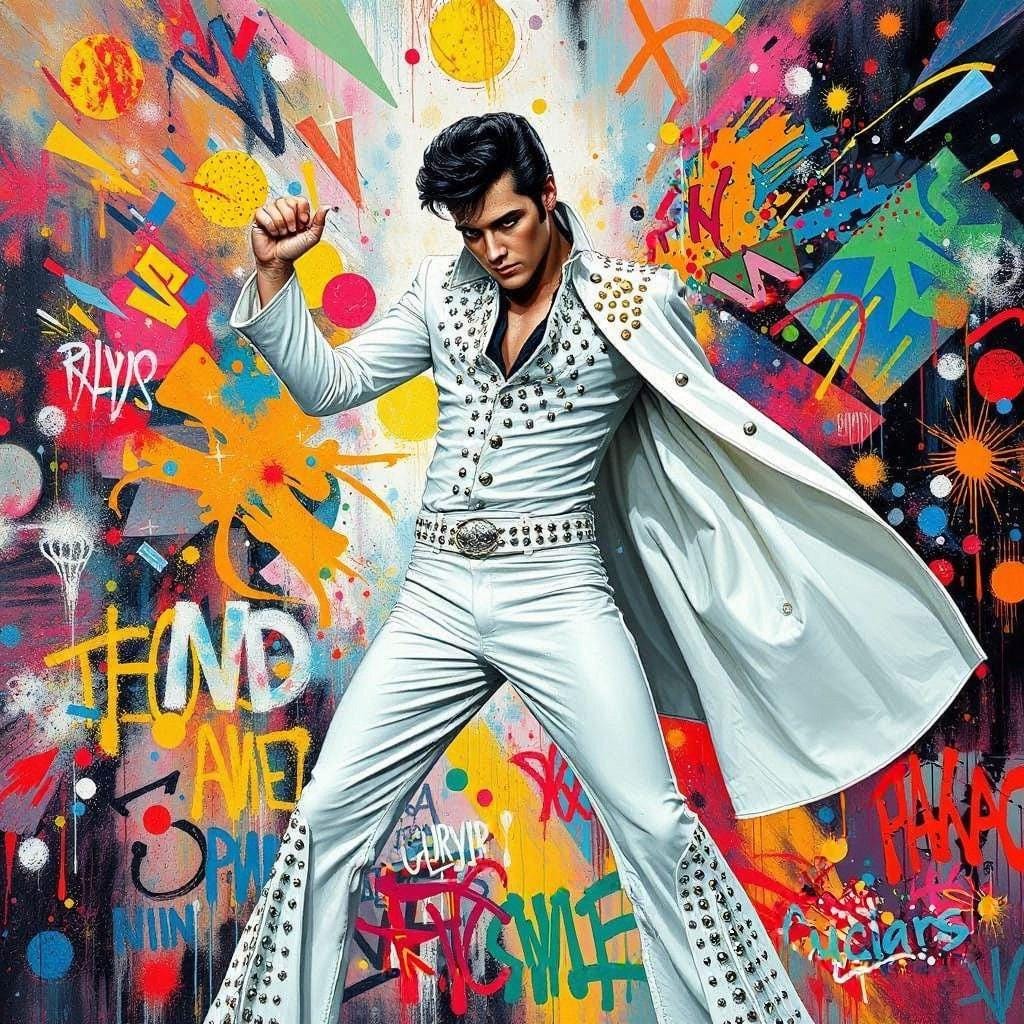 Elvis Presley King of Pop Star Abstract Musician Art-PNG Download to make Pictures, posters, T-shirts, Tumblers, Mugs