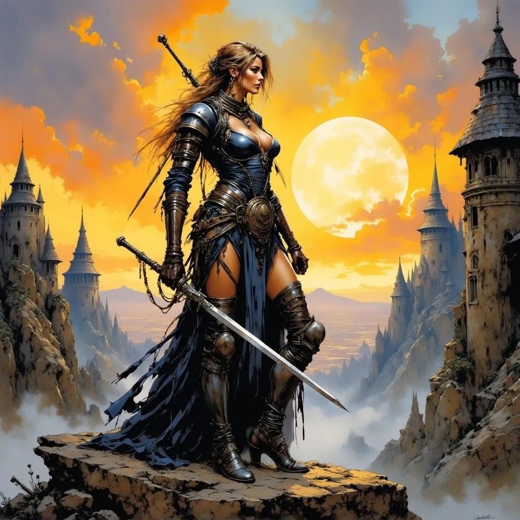 4 Female Warrior Queens Art: PNG Instant Downloads to make Pictures, posters, T-shirts, Tumblers, Mugs