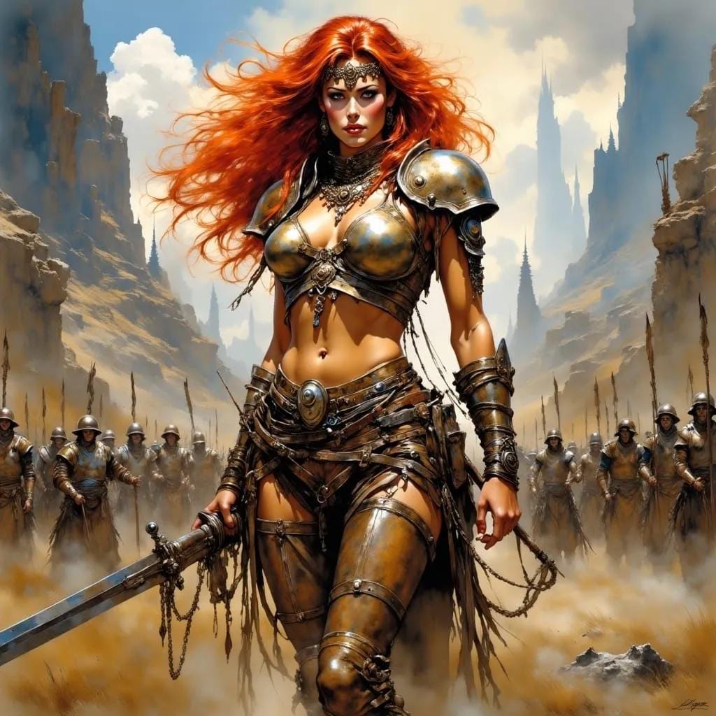 4 Female Warrior Queens Art: PNG Instant Downloads to make Pictures, posters, T-shirts, Tumblers, Mugs