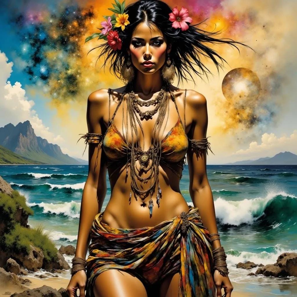 4 Female Warrior Queens Art: PNG Instant Downloads to make Pictures, posters, T-shirts, Tumblers, Mugs